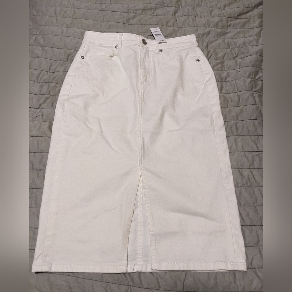 Loft White Jean Skirt - Picture 2 of 3